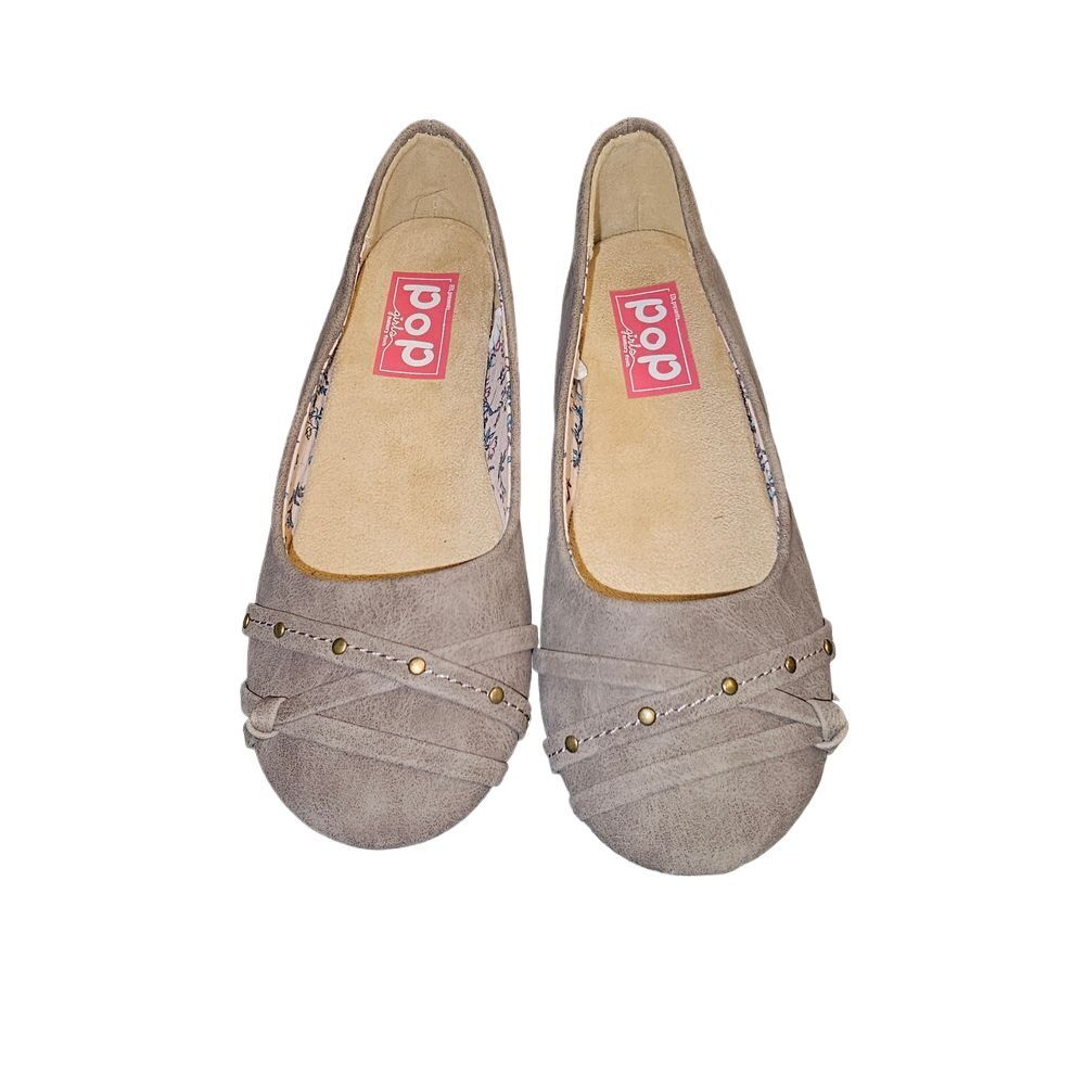 Pop‎ Girls Crisp Stone Distress Ballet Flats 2M